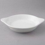 Tuxton BWN-150 17 oz. White Oval China Rarebit - 12/Case