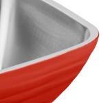 Vollrath 4763555 Double Wall Square Beehive 5.2 Qt. Serving Bowl - Fire Engine Red Vollrath 4763555 Double Wall Square Beehive 5.2 Qt. Serving Bowl - Fire Engine Red