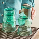 Choice 12 oz. Green Plastic Paneled Tumbler - 12/Pack Choice 12 oz. Green Plastic Paneled Tumbler - 12/Pack