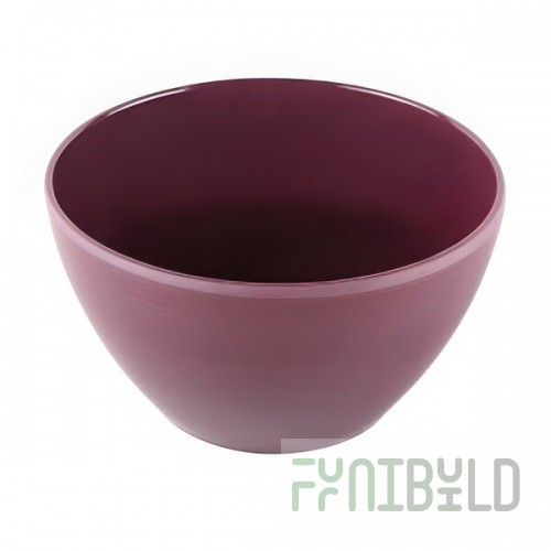 Elite Global Solutions Maya 24 oz. Purple Reactive Glaze Round Melamine Bowl - 6/Case