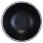 Elite Global Solutions B245035-SLVB Kobe 4 oz. Black / Silver Round Melamine Bowl - 6/Case