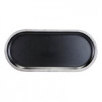 Elite Global Solutions B245035-SLVB Kobe 4 oz. Black / Silver Round Melamine Bowl - 6/Case