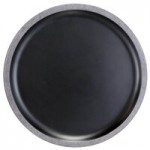 Elite Global Solutions B245035-SLVB Kobe 4 oz. Black / Silver Round Melamine Bowl - 6/Case