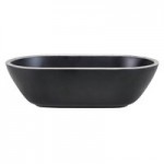 Elite Global Solutions B245035-SLVB Kobe 4 oz. Black / Silver Round Melamine Bowl - 6/Case