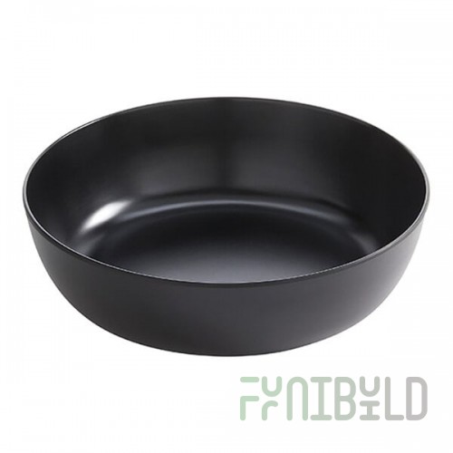 American Metalcraft Ani 104 oz. Black Round Melamine Serving Bowl - 6/Case