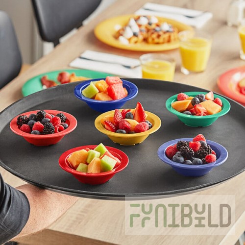 Acopa Foundations 4 oz. Assorted Colors Narrow Rim Melamine Fruit Dishes - 72/Case