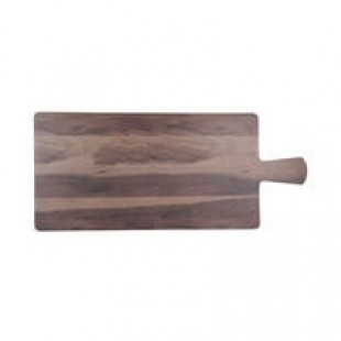 Elite Global Solutions M127RCFP Fo Bwa Rectangular Faux Hickory Wood Serving Board with Full Pocket and Handle - 12