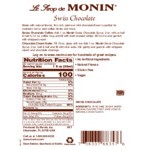 Monin Premium Swiss Chocolate Flavoring Syrup 1 Liter - 4/Case Monin Premium Swiss Chocolate Flavoring Syrup 1 Liter - 4/Case