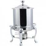 Bon Chef 18000CH Elite Round 8 Qt. Dripless Round Stainless Steel with Chrome Accents Roll Top Chafer with Lion Legs Bon Chef 18000CH Elite Round 8 Qt. Dripless Round Stainless Steel with Chrome Accents Roll Top Chafer with Lion Legs