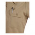 Mercer Culinary Metro Edge Women's Khaki Short Sleeve Brewer / Work Shirt - 2XL Mercer Culinary Metro Edge Women's Khaki Short Sleeve Brewer / Work Shirt - 2XL
