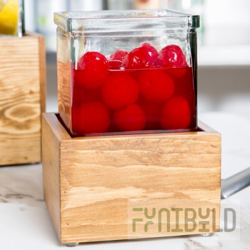 Cal-Mil 3427-3-99 Madera Rustic Pine Riser with Jar - 4 1/4