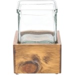 Cal-Mil 3427-3-99 Madera Rustic Pine Riser with Jar - 4 1/4
