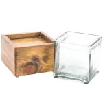 Cal-Mil 3427-3-99 Madera Rustic Pine Riser with Jar - 4 1/4