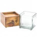 Cal-Mil 3427-3-99 Madera Rustic Pine Riser with Jar - 4 1/4