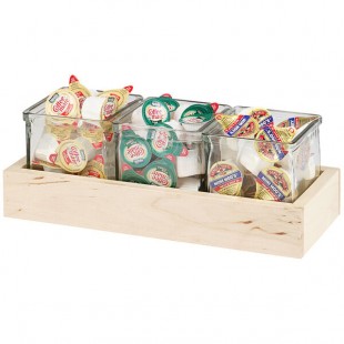 Cal-Mil Blonde Condiment Organizer with 3 Glass Jars Cal-Mil Blonde Condiment Organizer with 3 Glass Jars