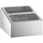 ServSense Stainless Steel Hotel Pan Organizer Set with (2) 1/3 Size Pans