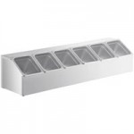 ServSense Stainless Steel Hotel Pan Organizer Set with (2) 1/3 Size Pans