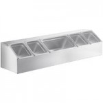 ServSense Stainless Steel Hotel Pan Organizer Set with (2) 1/3 Size Pans