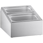 ServSense Stainless Steel Hotel Pan Organizer Set with (2) 1/3 Size Pans