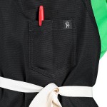 Uncommon Chef 3115 Black Customizable 100% Cotton Canvas Vibe Bib Apron with Natural Webbing and 3 Pockets - 34