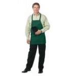 Chef Revival Navy Blue Poly-Cotton Customizable Bib Apron with 3 Pockets - 28