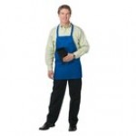 Chef Revival Navy Blue Poly-Cotton Customizable Bib Apron with 3 Pockets - 28