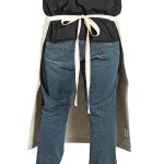 Uncommon Chef 3119 Sand Beige Customizable 100% Cotton Canvas Marvel Bistro Apron with Natural Webbing and 1 Pocket - 33