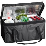 American Metalcraft BLDB2412 Deluxe Black Polyester Insulated Delivery Bag, 24