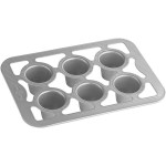 Chicago Metallic 6 Cup 5 oz. Non-Stick Aluminized Steel Popover Pan 26100 - 11 1/8