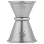 American Metalcraft JG2 0.5 oz. & 0.75 oz. Stainless Steel Japanese Style Jigger