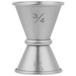 American Metalcraft JG2 0.5 oz. & 0.75 oz. Stainless Steel Japanese Style Jigger