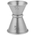 American Metalcraft JG2 0.5 oz. & 0.75 oz. Stainless Steel Japanese Style Jigger