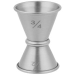 American Metalcraft JG2 0.5 oz. & 0.75 oz. Stainless Steel Japanese Style Jigger