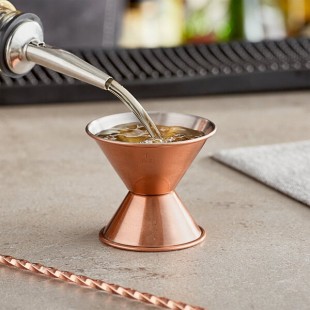Acopa 0.5 oz. & 1 oz. Copper Classic Jigger Acopa 0.5 oz. & 1 oz. Copper Classic Jigger