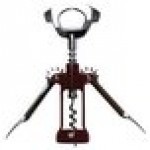 Franmara Ultimo Chrome-Plated Customizable Wing Corkscrew with Burgundy Enameled Body 2056-03