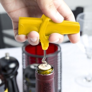 Franmara 3010-39 Traveler's Yellow Customizable Plastic Corkscrew and Bottle Opener