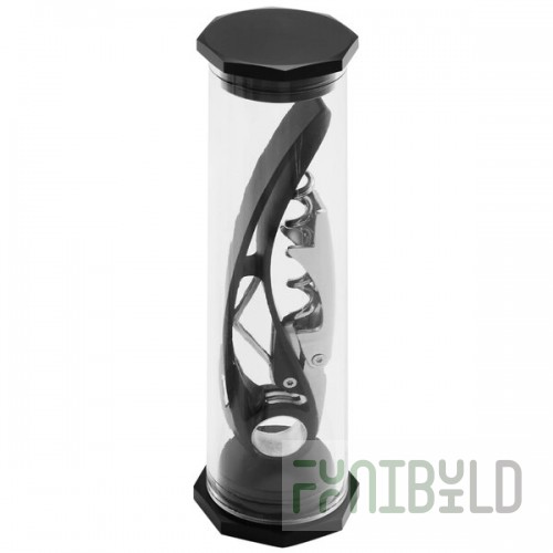 Farfalli Aria Double-Lever Corkscrew with Black Aluminum Handle and High-Tech Aluminum Cap Tube 3136SET-01
