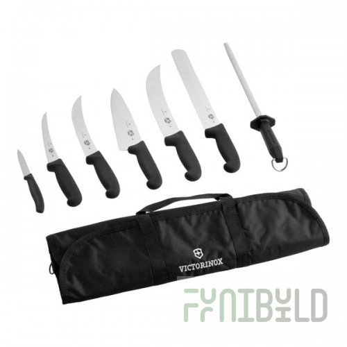 Victorinox 5.1003.81-X3 8-Piece Ultimate Knife Set with Black Fibrox Handle