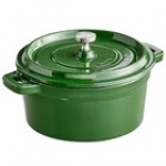 Valor 16 oz. Cranberry Apple Enameled Mini Cast Iron Pot with Cover