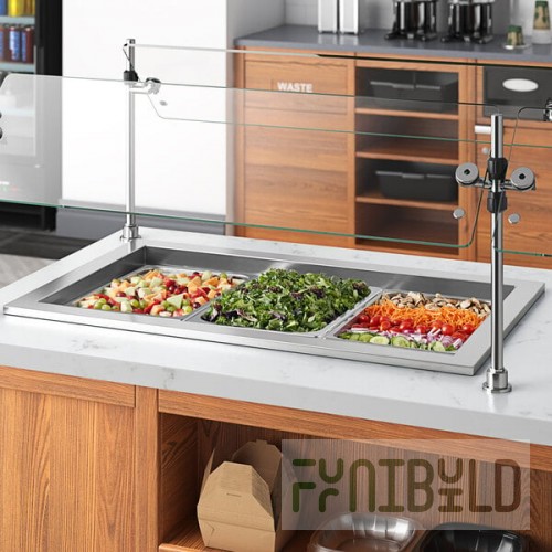 Delfield N8143BP Three Pan Drop In Refrigerated Cold Food Well