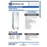 Beverage-Air CT1HC-1S Cross-Temp 1 Section Convertible Reach-In Refrigerator / Freezer