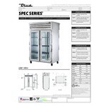 True STG2RPT-2G-2S-HC Spec Series 52 5/8 True STG2RPT-2G-2S-HC Spec Series 52 5/8