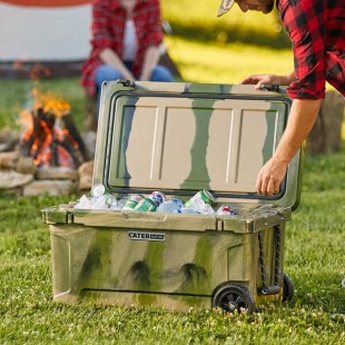CaterGator CG65CAMOW Camouflage 65 Qt. Mobile Rotomolded Outdoor Cooler / Ice Chest CaterGator CG65CAMOW Camouflage 65 Qt. Mobile Rotomolded Outdoor Cooler / Ice Chest
