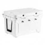 CaterGator JB45WH3 White 3 Faucet 47 Qt. Insulated Jockey Box with 69 ft. Coils