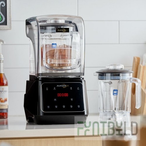 AvaMix Apex HBX10002J 48 oz. 3 1/2 hp Programmable Commercial Blender with Touchpad, Sound Enclosure, and 2 Jars - 120V