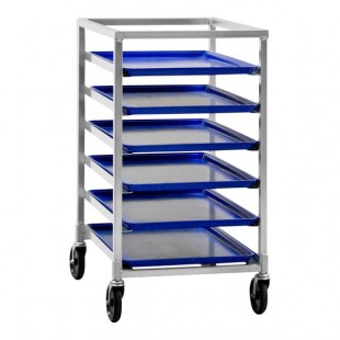 New Age 6 Pan End Load Half-Size Aluminum Bun / Sheet Pan Rack 1322