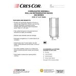 Cres Cor 208-1240-C 38 Pan Aluminum Food Pan Roll-In Refrigerator Rack with Corrugated Perforated Sidewalls - Assembled