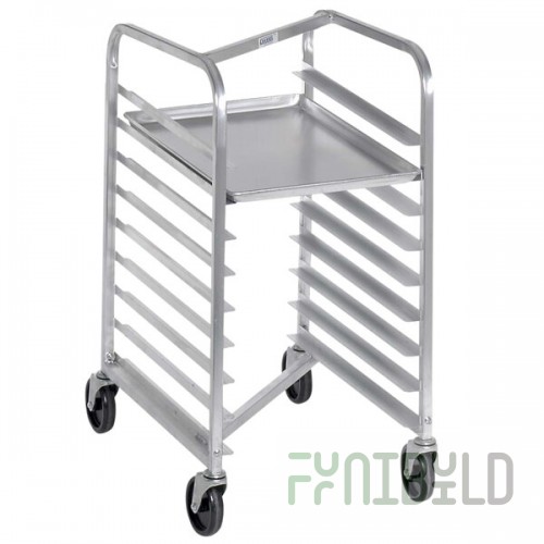 Channel 425SN 9 Pan End Load Stainless Steel Nesting Bun / Sheet Pan Rack - Assembled