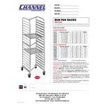 Channel 425SN 9 Pan End Load Stainless Steel Nesting Bun / Sheet Pan Rack - Assembled