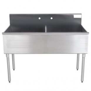 Advance Tabco 6-42-48 Two Compartment Stainless Steel Commercial Sink - 48 Advance Tabco 6-42-48 Two Compartment Stainless Steel Commercial Sink - 48